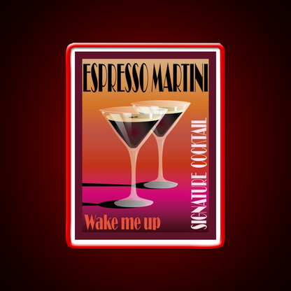 Espresso Martini Cocktail Illustration Cocktail Bar Decor Led Neon Sign Rgb Color - LED neon sign view 10
