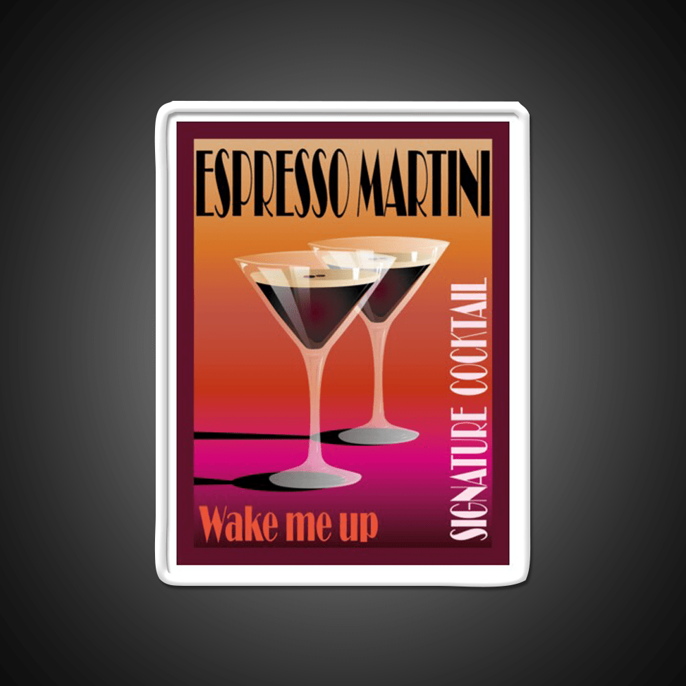 Espresso Martini Cocktail Illustration Cocktail Bar Decor Led Neon Sign Rgb Color - Shineneon