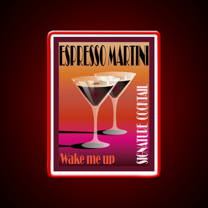 Espresso Martini Cocktail Illustration Cocktail Bar Decor Led Neon Sign Rgb Color - Shineneon