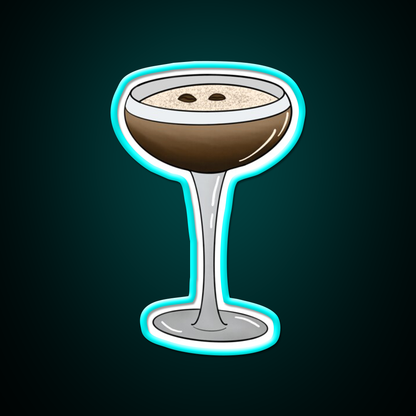 Espresso Martini Glass Cocktail Bar Decor Led Neon Sign Rgb Color - Size and dimension reference