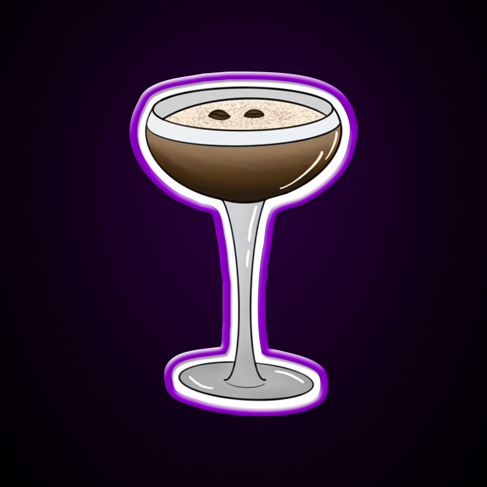 Espresso Martini Glass Cocktail Bar Decor Led Neon Sign Rgb Color - LED neon sign view 9