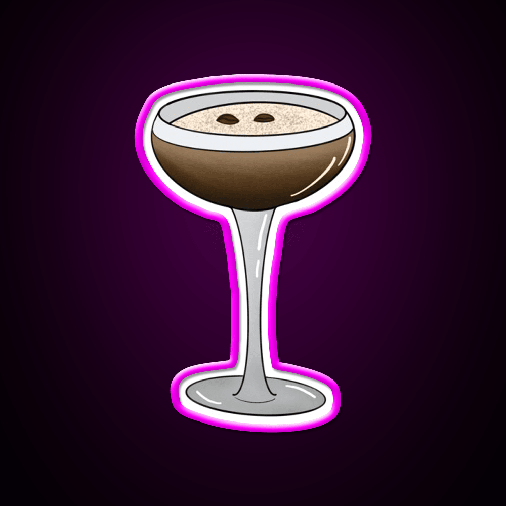 Espresso Martini Glass Cocktail Bar Decor Led Neon Sign Rgb Color - Shineneon