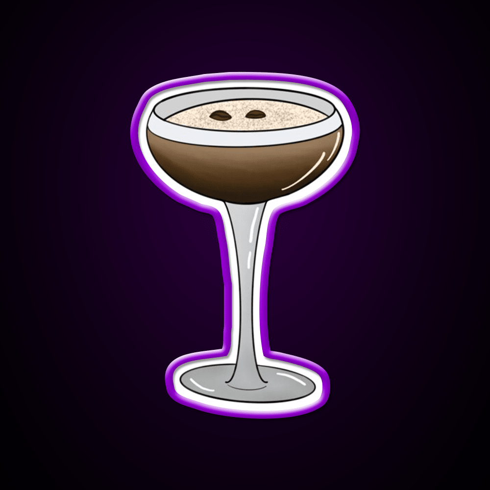 Espresso Martini Glass Cocktail Bar Decor Led Neon Sign Rgb Color - Shineneon