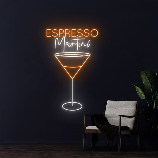 Espresso Martini Led Sign Martini Cocktail Neon Sign