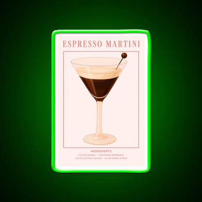 Espresso Martini Pink Cocktail Bar Decor Led Neon Sign Rgb Color - LED neon sign view 8
