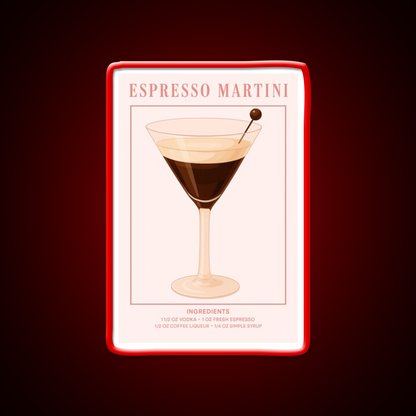 Espresso Martini Pink Cocktail Bar Decor Led Neon Sign Rgb Color - LED neon sign view 10