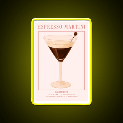 Espresso Martini Pink Cocktail Bar Decor Led Neon Sign Rgb Color - Shineneon