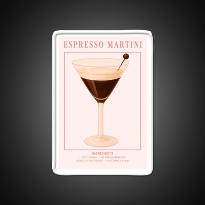 Espresso Martini Pink Cocktail Bar Decor Led Neon Sign Rgb Color - Shineneon