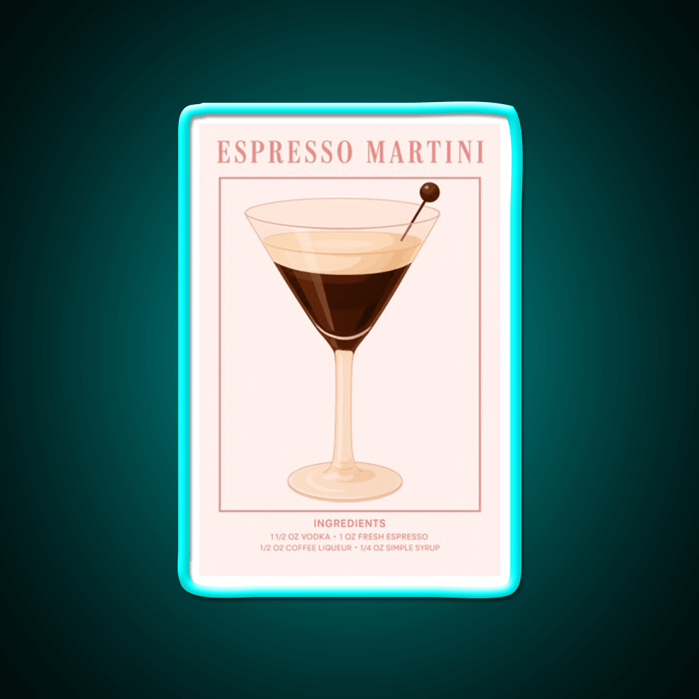 Espresso Martini Pink Cocktail Bar Decor Led Neon Sign Rgb Color - Shineneon
