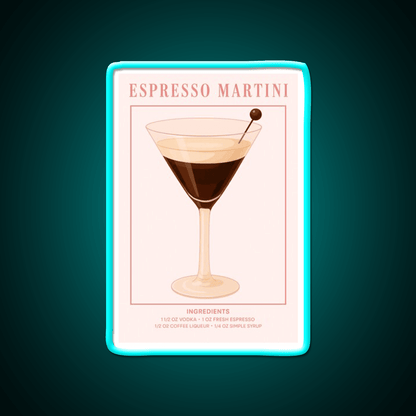Espresso Martini Pink Cocktail Bar Decor Led Neon Sign Rgb Color - Shineneon