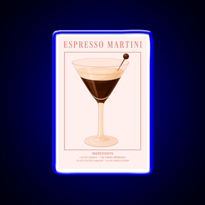 Espresso Martini Pink Cocktail Bar Decor Led Neon Sign Rgb Color - Shineneon