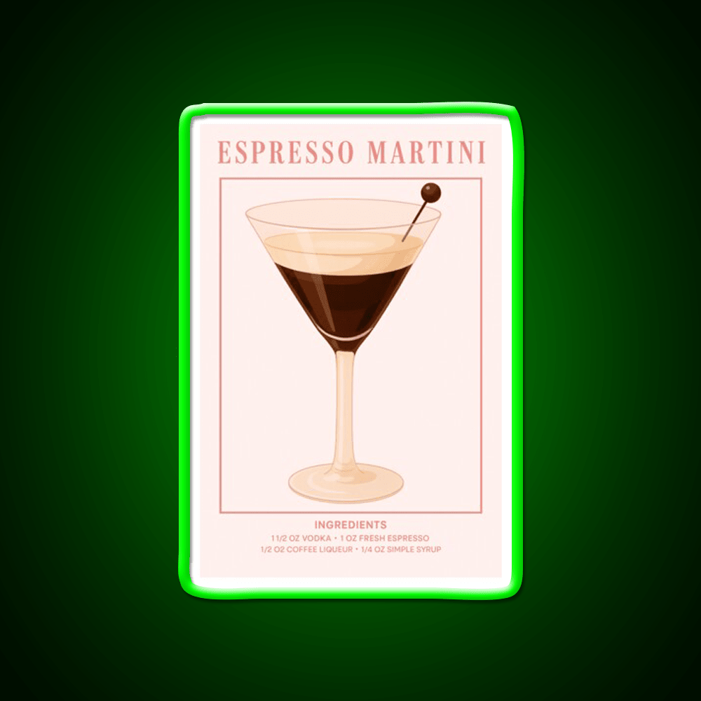 Espresso Martini Pink Cocktail Bar Decor Led Neon Sign Rgb Color - Shineneon