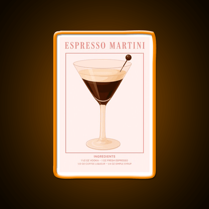 Espresso Martini Pink Cocktail Bar Decor Led Neon Sign Rgb Color - Shineneon