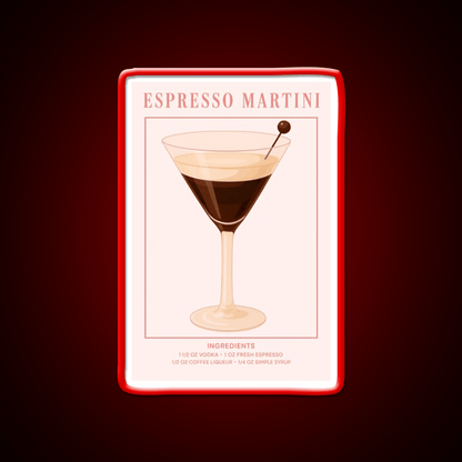 Espresso Martini Pink Cocktail Bar Decor Led Neon Sign Rgb Color - Shineneon