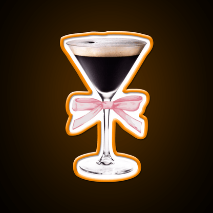Espresso Martini With Pink Bow Cocktail Bar Decor Led Neon Sign Rgb Color - Shineneon