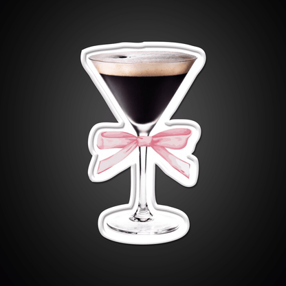 Espresso Martini With Pink Bow Cocktail Bar Decor Led Neon Sign Rgb Color - Shineneon