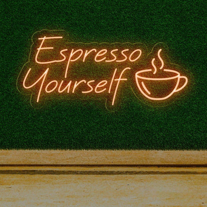 Espresso Yourself Coffee Cup Led Neon Sign For Cafe Window Decor | Shineneon