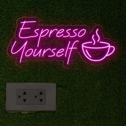 Espresso Yourself Coffee Cup Led Neon Sign For Cafe Window Decor | Shineneon