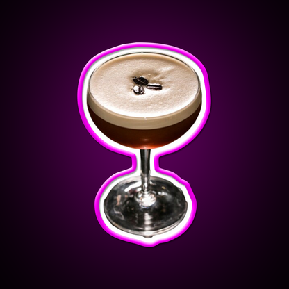 Espressomartini Cocktail Bar Decor Led Neon Sign Rgb Color - Neon sign mounted on wall in room
