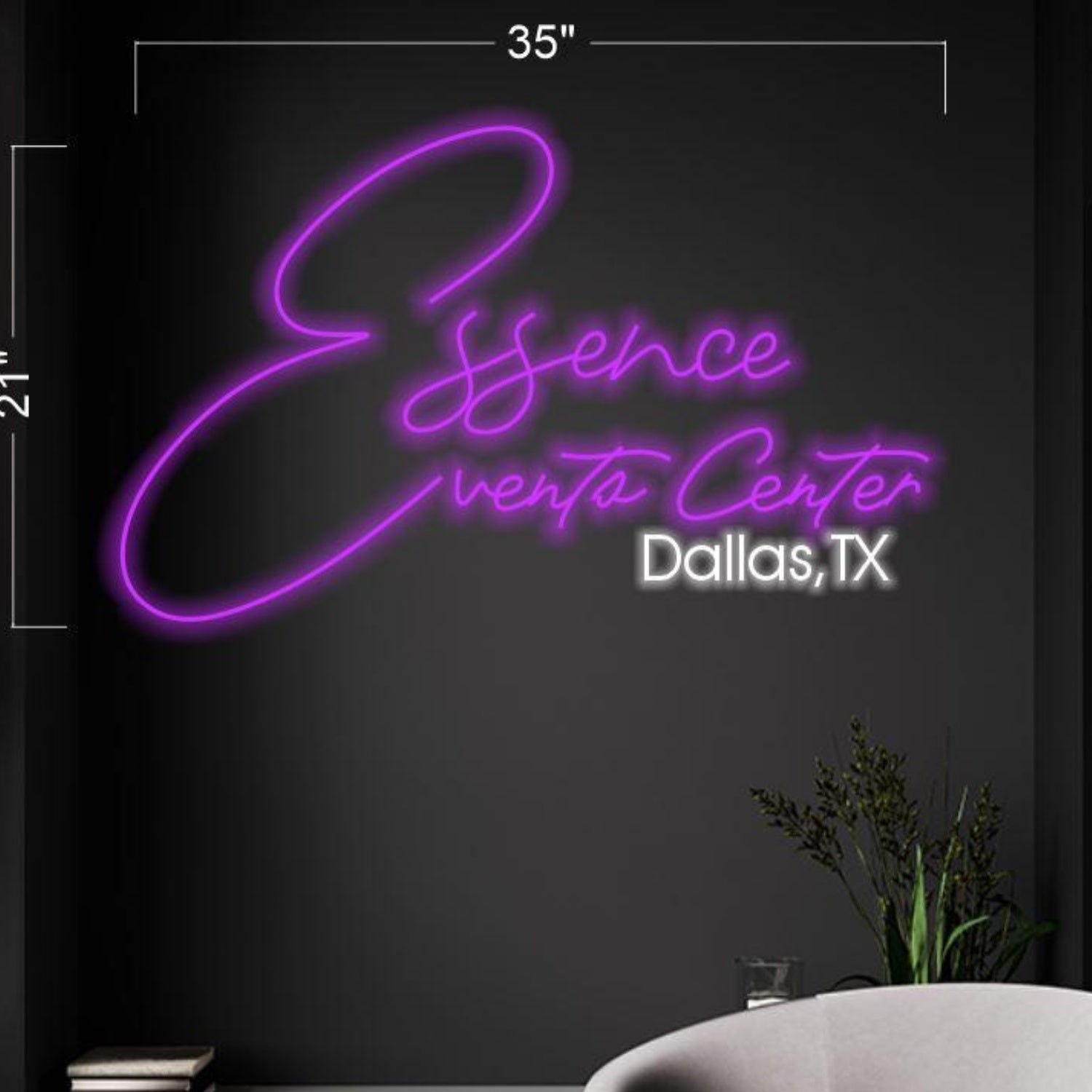 Essence Event Center Dallas Tx Purple White Led Neon Sign Indoor Office Decor | Shineneon