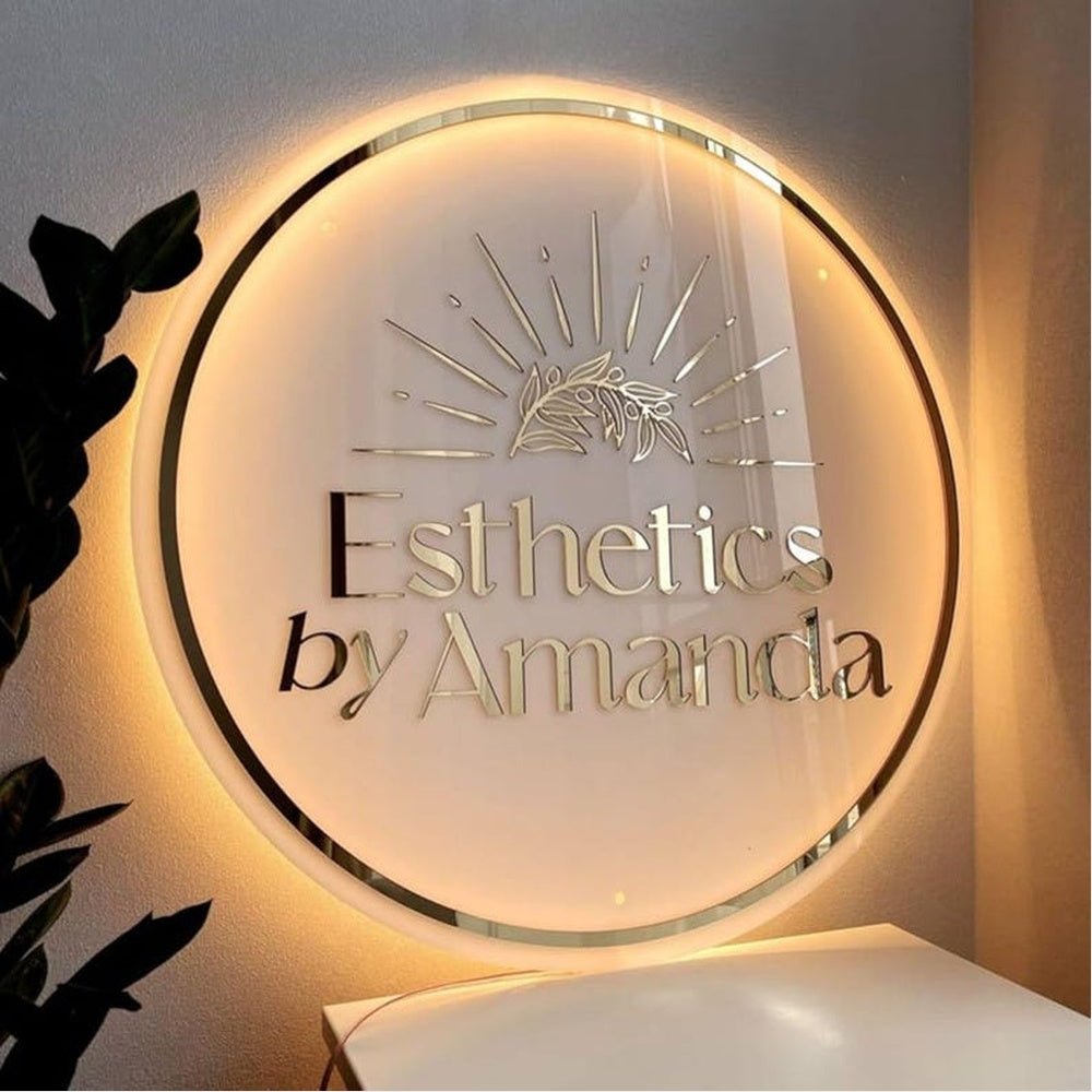 Esthetics Acrylic Business Logo Sign - Shineneon