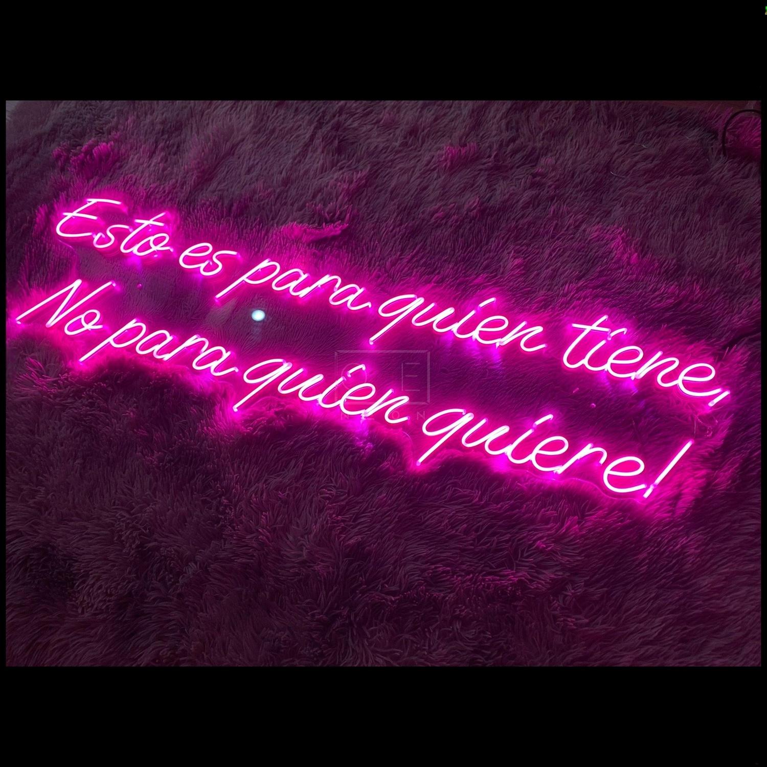 Esto Es Para Quien Tiene Vibrant Pink Led Neon Sign For Stylish Indoor Wall Art | Shineneon