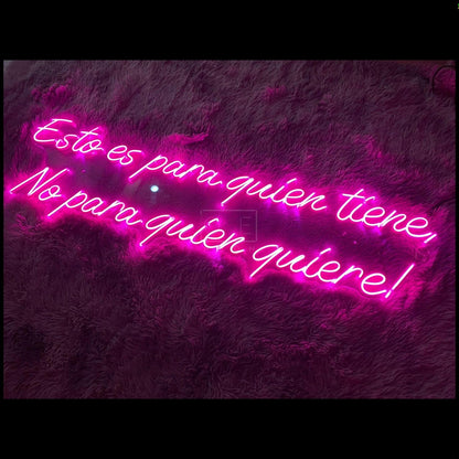 Esto Es Para Quien Tiene Vibrant Pink Led Neon Sign For Stylish Indoor Wall Art | Shineneon