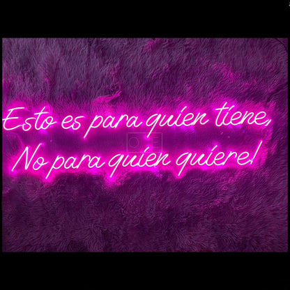 Esto Es Para Quien Tiene Vibrant Pink Led Neon Sign For Stylish Indoor Wall Art | Shineneon