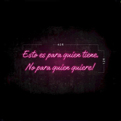 Esto Es Para Quien Tiene Vibrant Pink Led Neon Sign For Stylish Indoor Wall Art | Shineneon