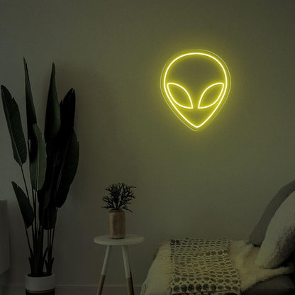 Et Alien Head Green Led Neon Sign For Home Decor Sci-Fi Theme | Shineneon