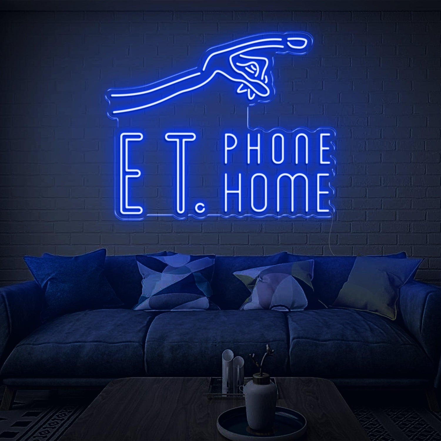 Et Phone Home Warm Yellow Led Neon Sign For Living Room Decor | Shineneon