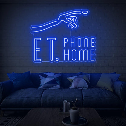 Et Phone Home Warm Yellow Led Neon Sign For Living Room Decor | Shineneon