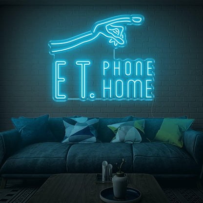 Et Phone Home Warm Yellow Led Neon Sign For Living Room Decor | Shineneon