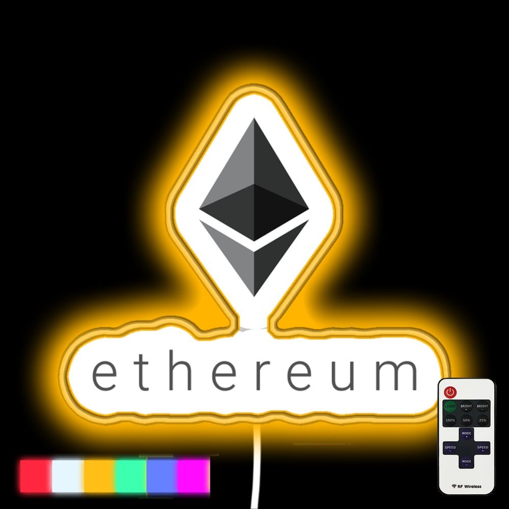 Ethereum Black Led Neon Sign - Shineneon