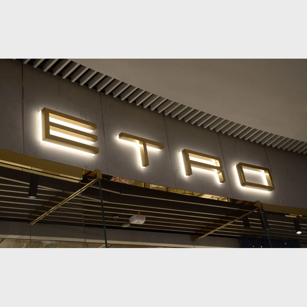 Etro 3D Backlit Channel Letters Led Light Sign