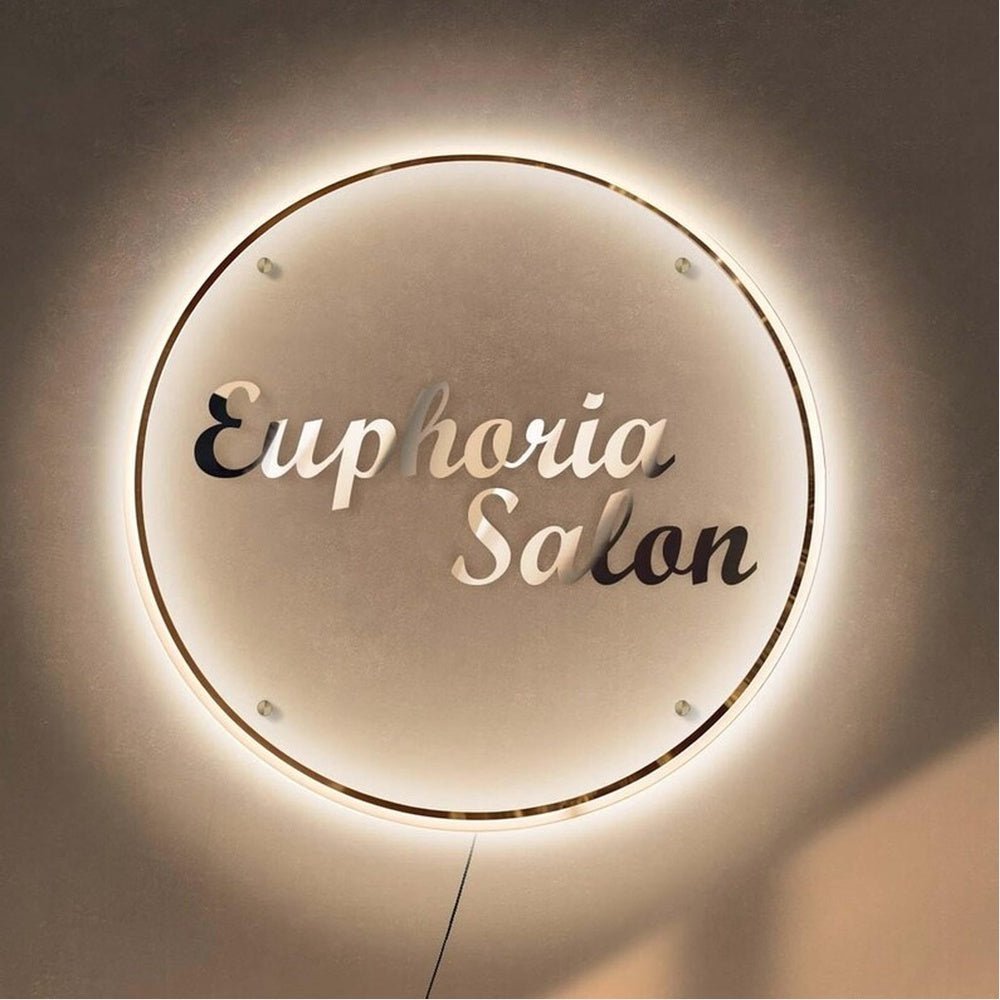Euphoria Salon Acrylic Business Logo Sign - Shineneon