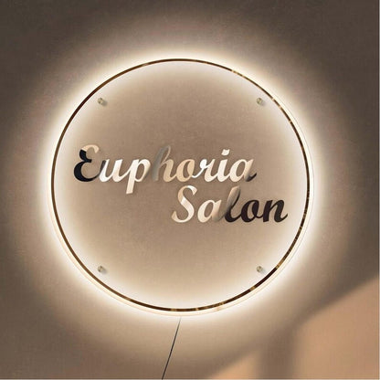 Euphoria Salon Acrylic Business Logo Sign - Shineneon