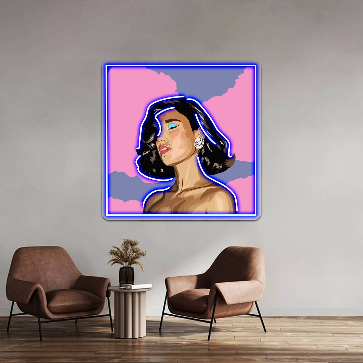 Euphoric Sad Songs By Raye Abstract Digital Album Cover Art Wall Artwork Neon Signs