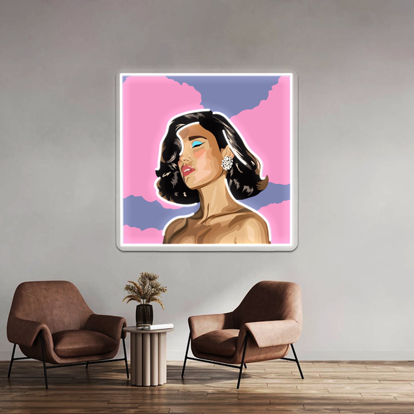 Euphoric Sad Songs By Raye Abstract Digital Album Cover Art Wall Artwork Neon Signs