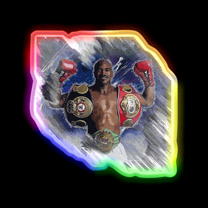 Evander Holyfield Gym Fitness Led Neon Sign Rgb Color - LED neon sign close-up detail