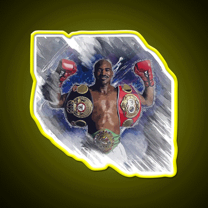 Evander Holyfield Gym Fitness Led Neon Sign Rgb Color - Custom LED neon sign front view