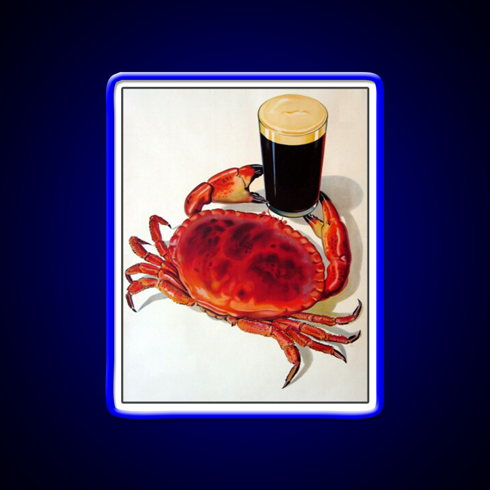 Even Crabs Love Guinness Beer Bar Decor Led Neon Sign Rgb Color - LED neon sign view 5