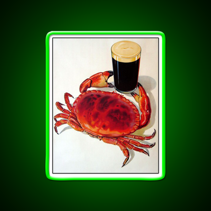 Even Crabs Love Guinness Beer Bar Decor Led Neon Sign Rgb Color - LED neon sign view 8