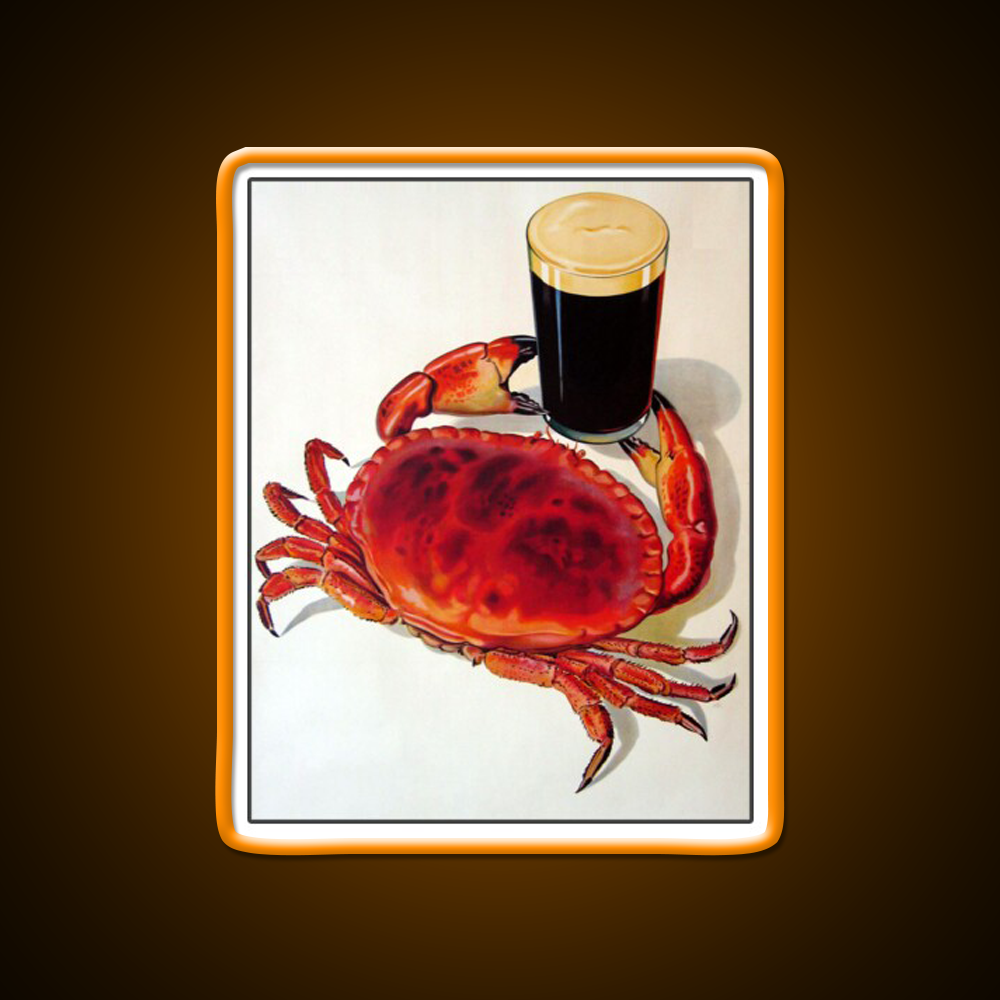 Even Crabs Love Guinness Beer Bar Decor Led Neon Sign Rgb Color - LED neon sign view 6