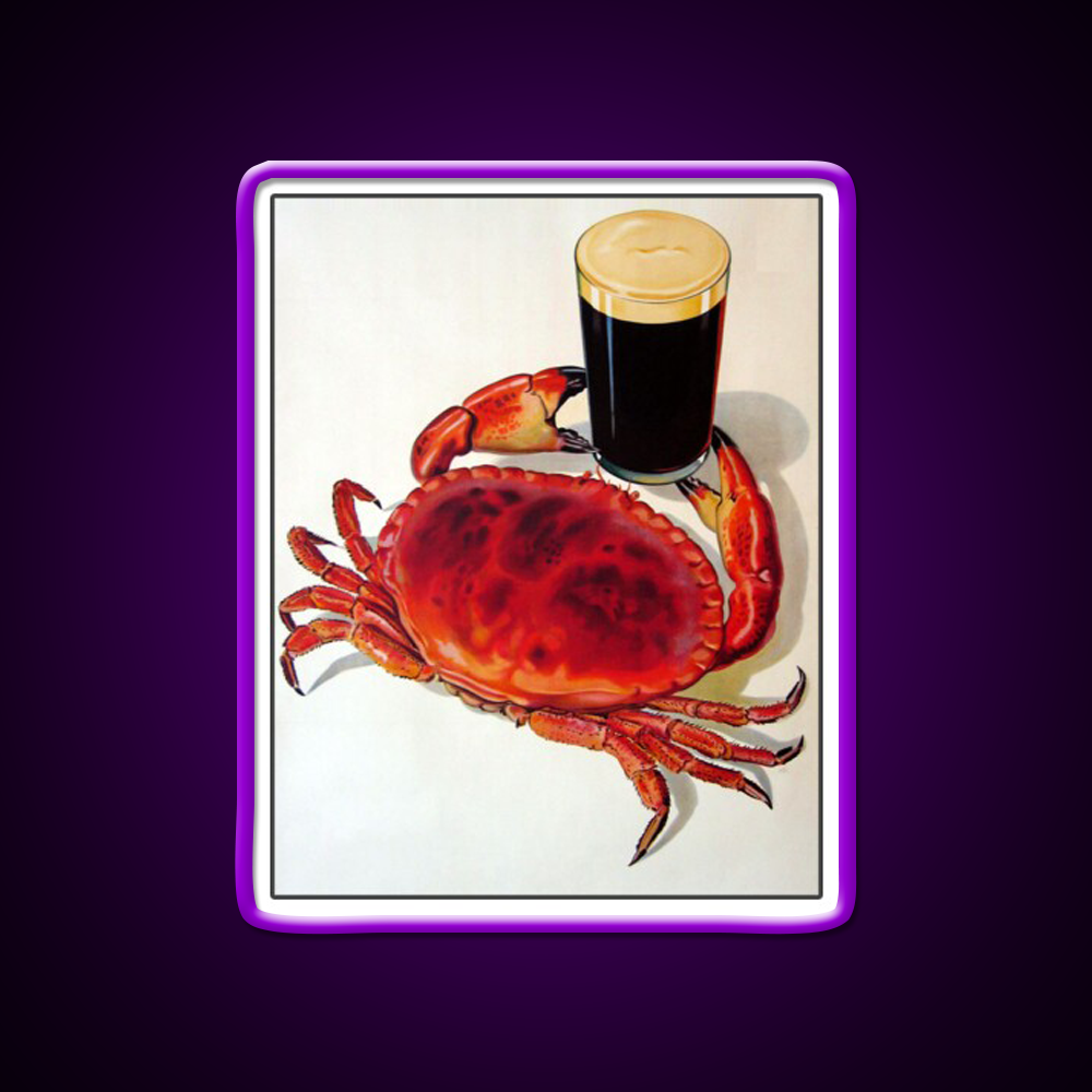 Even Crabs Love Guinness Beer Bar Decor Led Neon Sign Rgb Color - LED neon sign view 9