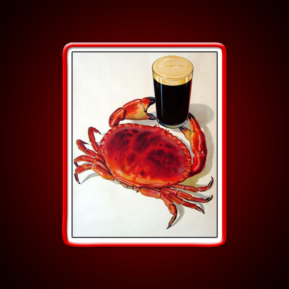 Even Crabs Love Guinness Beer Bar Decor Led Neon Sign Rgb Color - LED neon sign view 10