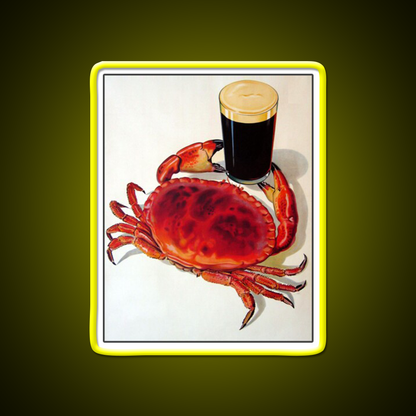 Even Crabs Love Guinness Beer Bar Decor Led Neon Sign Rgb Color - LED neon sign view 7