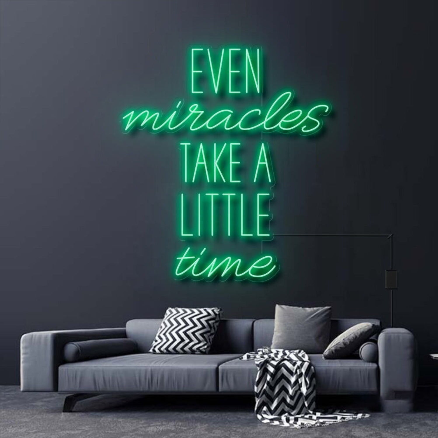 Even Miracles Take A Little Time Led Neon Sign | Shineneon