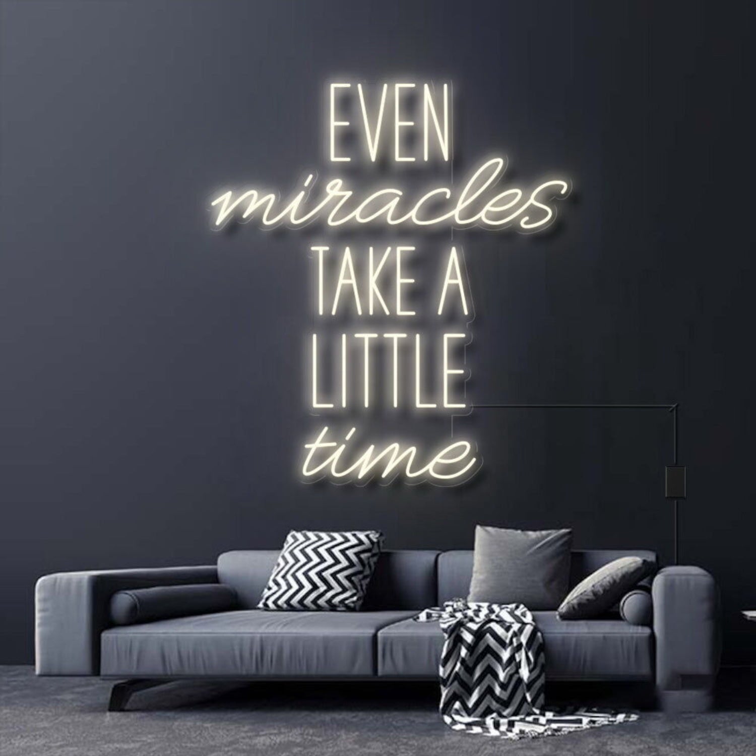 Even Miracles Take A Little Time Led Neon Sign | Shineneon