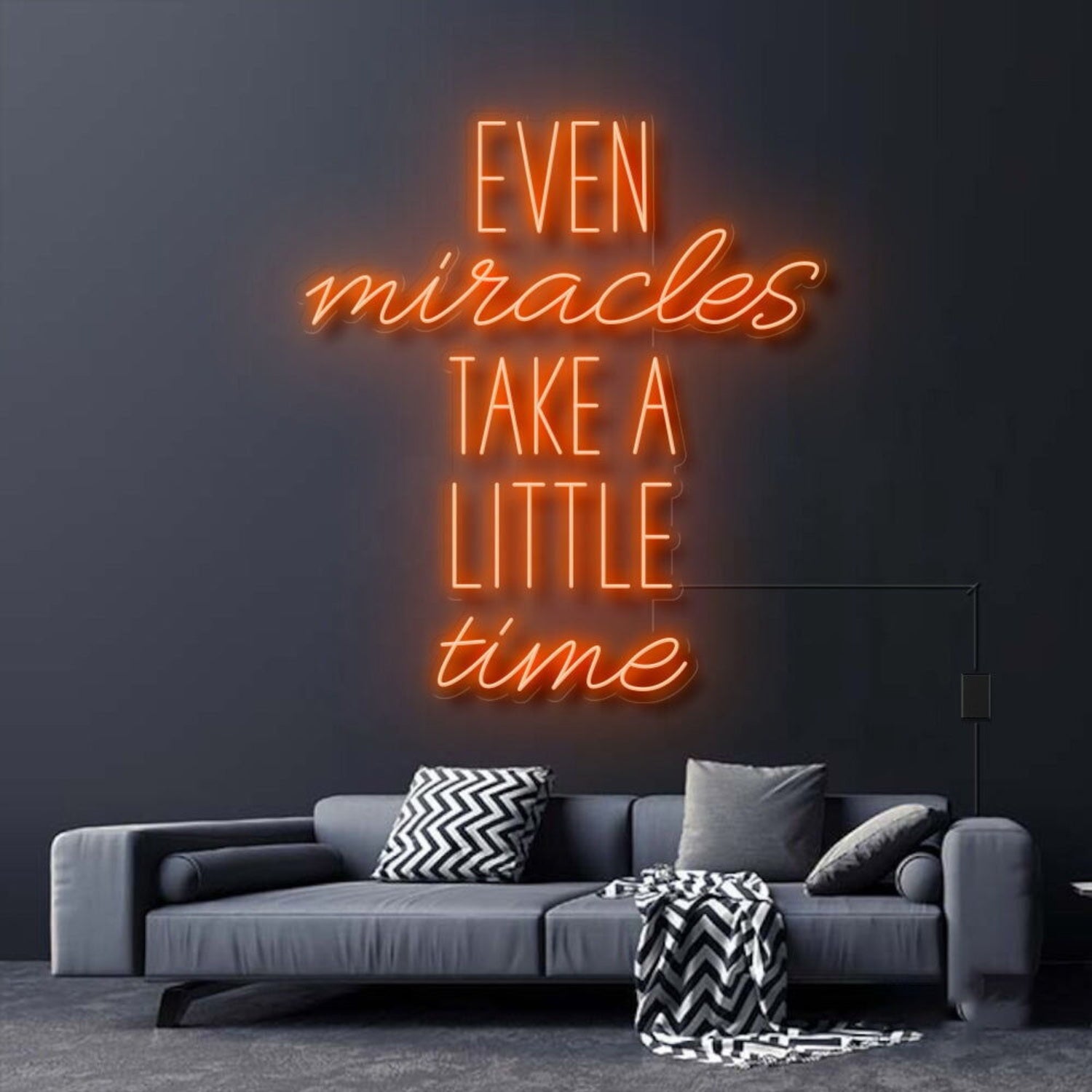 Even Miracles Take A Little Time Led Neon Sign | Shineneon